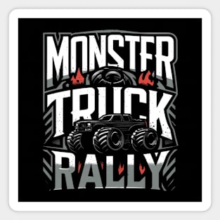 Monster Truck Rally Madness - Adrenaline-Packed Magnet